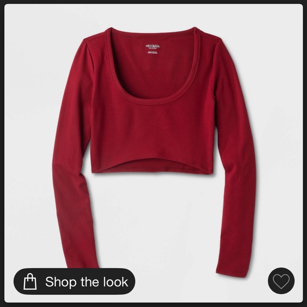 target long sleeve crop top